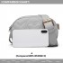 LH6834 - Miss Lulu Quilted Heart and Chevron Cross Body and Bum Bag - Grey